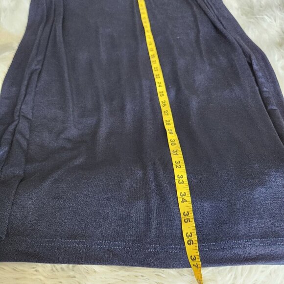 Giorgio Fiorlini Collection Slinky Skirt Size 22/24 Elastic Waist Stretch Blue - Picture 9 of 11